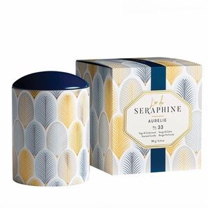 L’or de SERAPHINE Aurelie Large Sage Ceramic Jar Candle NWT